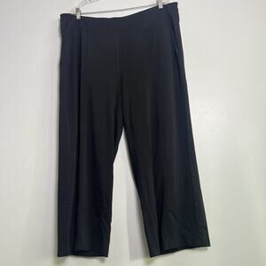 Athleta Women's Pull On Joggers Pants Black Wide Leg Plus Sz 1X Elastic Waist